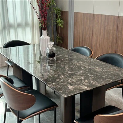 Platinum Pob Zeb Diamond Dining Rooj